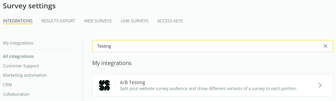 survicate a/b testing