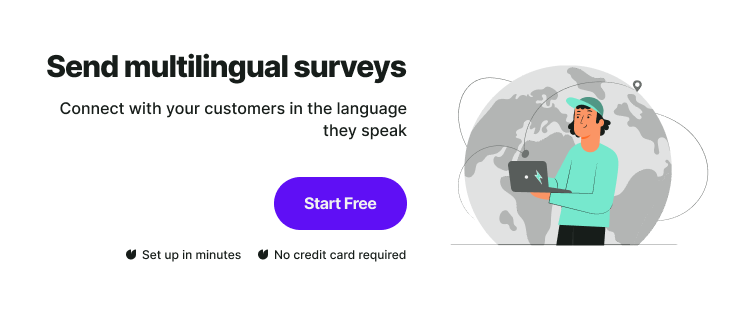 send multilingual surveys with survicate - banner